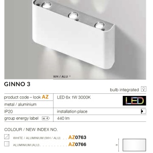 Aplica LED ambientala GINNO 3 aluminiu - Img 4