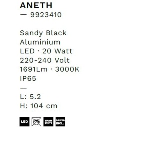 Aplica LED ambientala iluminat exterior IP65 ANETH 229762 universul-luminii.ro