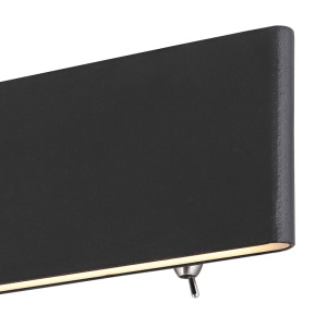 Aplica LED cu iluminat ambiental sus/jos SIEGFRIED negru 8W 105672 universul-luminii.ro