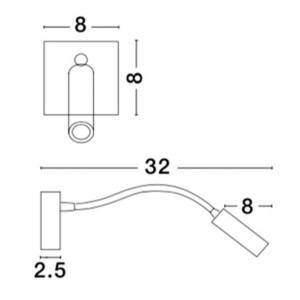 Aplica LED cu spot directionabil design minimalist Madison crom NVL-8128201 77732 universul-luminii.ro