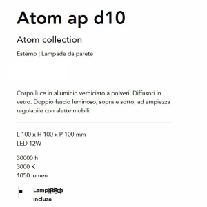 Aplica LED de exterior ambientala Ip54 Atom ap d10 alba 143012 universul-luminii.ro