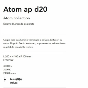Aplica LED de exterior ambientala Ip54 Atom ap d20 antracit 143022 universul-luminii.ro