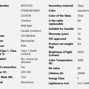 Aplica LED de exterior iluminat ambiental IP44 Canto 2 negru 230102 universul-luminii.ro