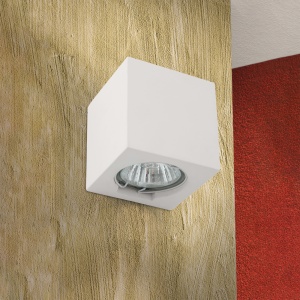 Aplica LED de perete design ambiental Cube alba - Img 4