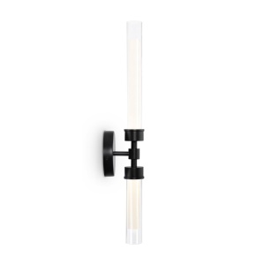 Aplica LED de perete design modern Stelo negru, transparent - Img 2