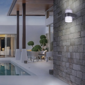 Aplica LED de perete exterior moderna IP54 LARS ROUND 3000K 96382 universul-luminii.ro