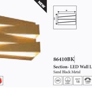 Aplica LED de perete moderna Section 86410GO SRT, 6, universul-luminii.ro
