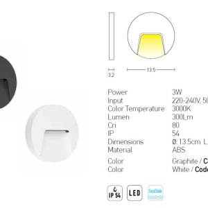 Aplica LED de perete pentru iluminat exterior, IP54 Iasu alb 118162 universul-luminii.ro