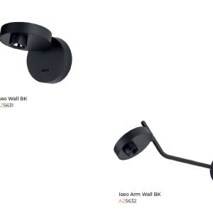 Aplica LED de perete stil minimalist ISEO negru 143732 universul-luminii.ro
