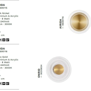 Aplica LED design decorativ AIRIDA Black Nickel 237962 universul-luminii.ro