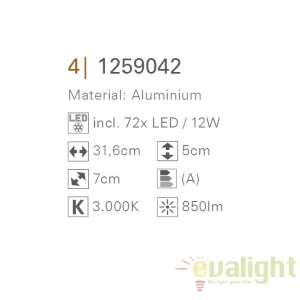 Aplica LED design modern Dubai 31,6cm 1259042 NV 69442 universul-luminii.ro