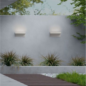 Aplica LED din ciment alb pentru exterior IP65 LITA 250612 universul-luminii.ro