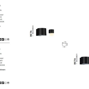 Aplica LED iluminat exterior ambiental IP54 BETA negru 236662 universul-luminii.ro