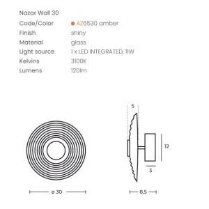 Aplica LED lumina ambientala NAZAR 30 - Img 3