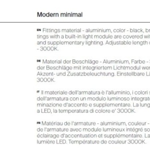 Aplica LED minimalista design liniar Light stick 10W negru 226582 universul-luminii.ro