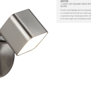 Aplica LED moderna cu spot directionabil Quad 4231SS SRT 66282 universul-luminii.ro