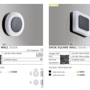 Aplica LED moderna de exterior ambientala IP54 ENOK ROUND 199032 universul-luminii.ro