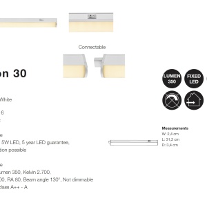 Aplica LED pentru mobila design liniar Renton 30 47776101 NL 72652 universul-luminii.ro