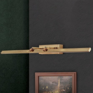 Aplica LED pentru tablou PUBLIO L-75cm alama antique 155922 universul-luminii.ro
