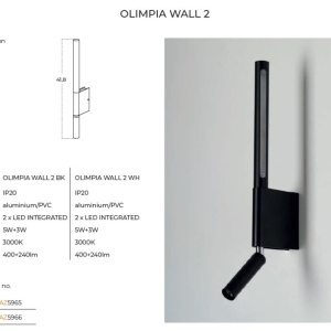 Aplica LED reglabila design minimalist OLIMPIA negru 144912 universul-luminii.ro