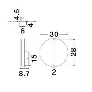 Aplica LED stil ambiental NALU diametru-30cm, 3000K NVL-9580681 170522 universul-luminii.ro