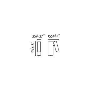 Aplica moderna cu reader LED design minimalist ROB negru 217332 universul-luminii.ro