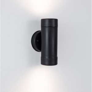 Aplica moderna de exterior cu iluminat ambiental up/down IP44 LIMBIO II neagra 190912 universul-luminii.ro