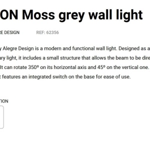 Aplica moderna directionabila NOON Moss grey - Img 7