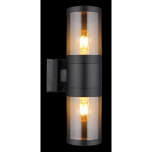 Aplica pentru exterior design modern IP44 Xeloo negru, fumuriu 134802 universul-luminii.ro