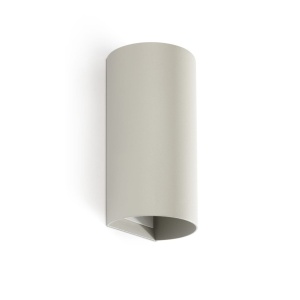 Aplica perete aluminiu gri, 2xGU10, SOLE round