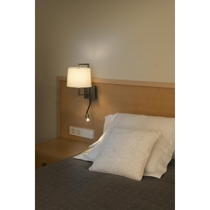 Aplica perete cu reader LED design clasic FRAME auriu antic/alb 190122 universul-luminii.ro