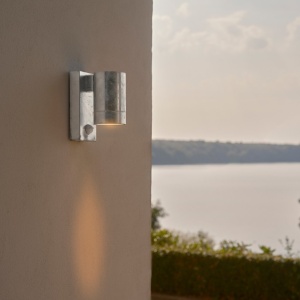 Aplica Perete Exterior, Protectie IP54, Senzor de miscare, Tin Maxi Galvanizat 167532 universul-luminii.ro