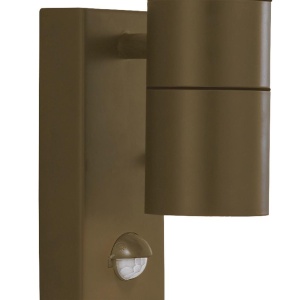 Aplica perete exterior Up and Down cu senzor de miscare Metro, maro ruginiu 110942 universul-luminii.ro
