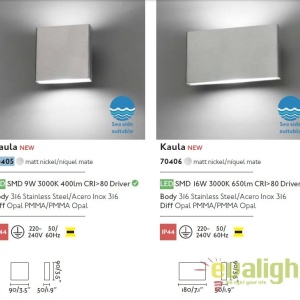 Aplica perete LED de exterior design modern minimalist KAULA-1 70405 52192 universul-luminii.ro