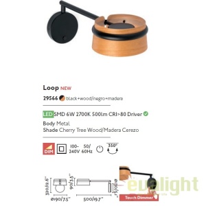 Aplica perete LED dimabila design deosebit LOOP I 29566 66472 universul-luminii.ro
