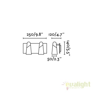 Aplica perete LED moderna cu 2 spoturi LAO alb 29042 61252 universul-luminii.ro