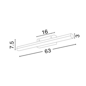 Aplica perete LED pentru baie IP44 Vanese 18W NVL-787006 77362 universul-luminii.ro