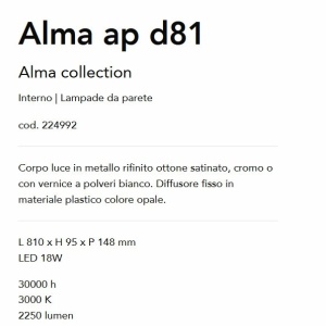 Aplica perete LED pentru oglinda, tablou ALMA AP D81 CROMO 65992 universul-luminii.ro
