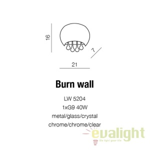 Aplica perete moderna design elegant Burn 183372 universul-luminii.ro