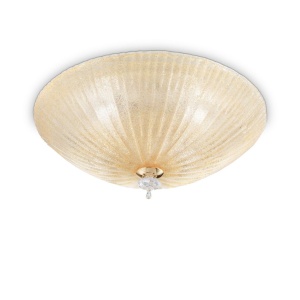 Aplica perete sau tavan, diametru 40cm, SHELL PL3 Amber 140179