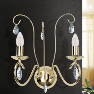 Aplica perete stil clasic cu cristale K9 Alessia auriu 180482 universul-luminii.ro