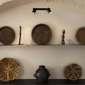 Aplica perete / tavan cu 2 spoturi directionabile design modern STAN 2L neagra 84512 universul-luminii.ro