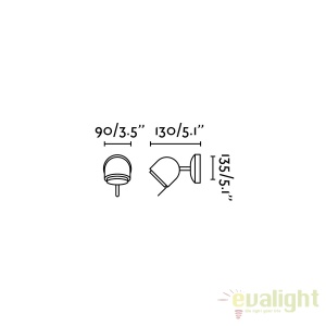 Aplica perete tip spot directionabil STONE-1 gri 43500 178762 universul-luminii.ro