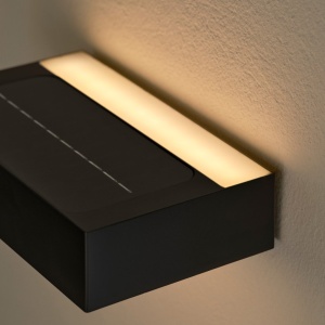 Aplica solara cu senzor de miscare, protectie IP44, Monay Square negru 244252 universul-luminii.ro