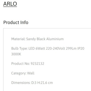 Aplica Spot LED directionabil stil minimalist ARLO negru, NVL-9232132 246442 universul-luminii.ro