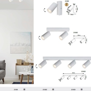 Aplice cu spot directionabil design modern SOLO alb - Img 4
