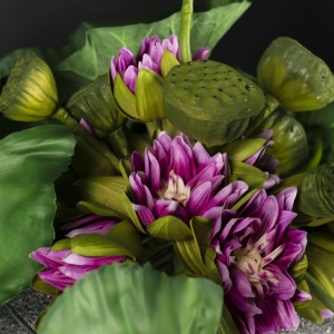 Aranjament floral mic decor festiv design LUX, BOUQUET LOTUS FLOWERS 1141957.41 - Img 2