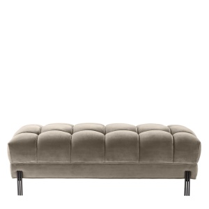 Bancheta eleganta design LUX Sienna, catifea greige 113389 HZ - Img 2