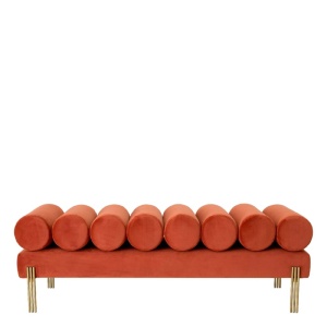 Bancheta moderna design LUX Oxley, Savona orange - Img 3