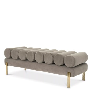 Bancheta moderna design LUX Oxley, Savona vintage greige